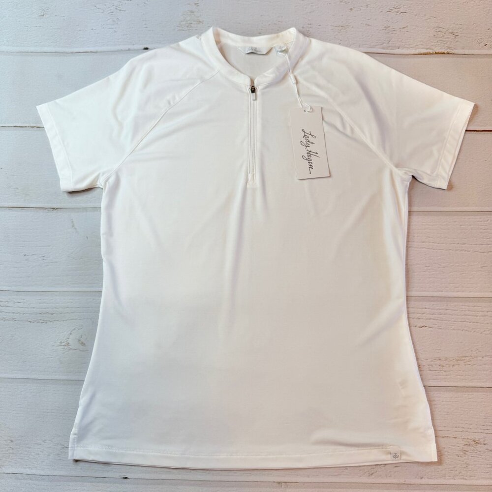 NWT - Lady Hagen - Women’s White Sports Short Sleeve Top - Size Medium.
